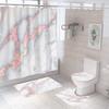 Bathroom Shower Curtain Four-piece Digital Printing Marble Waterproof Shower Curtain Toilet Partition Curtain Bath Mat