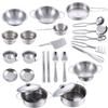 25 PEÇAS Conjunto de Cozinha Brincadeira de Faz de Conta Cozinha Simulada mini Brinquedo Conjunto de Brincadeira de Papel para Crianças Conjunto de Cozinha Presente Educacional para Crianças Meninas Menino