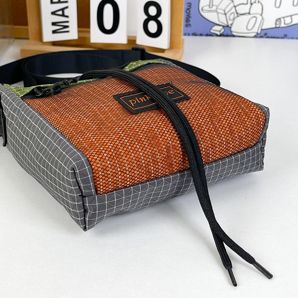 Sports Crossbody Phone Pouch Korean Style Patchwork Square Bag Casual Nylon Shoulder Bag Man