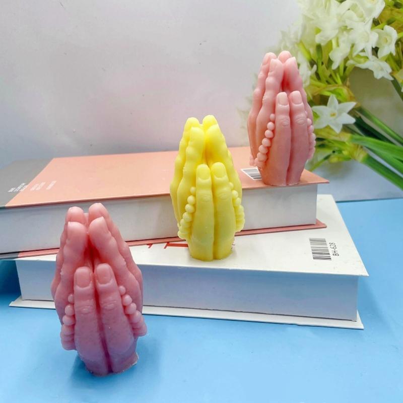 Praying Hand Resin Molds Praying Hand Candle Molds for Making Candle Soap Mousses Cake Baking DIY Craft Gypsum Ornaments