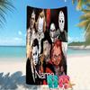 Customizable personalized beach towels Horror movies themed designs.Suitable for the beach, yoga, sports;ideal as beach accessories