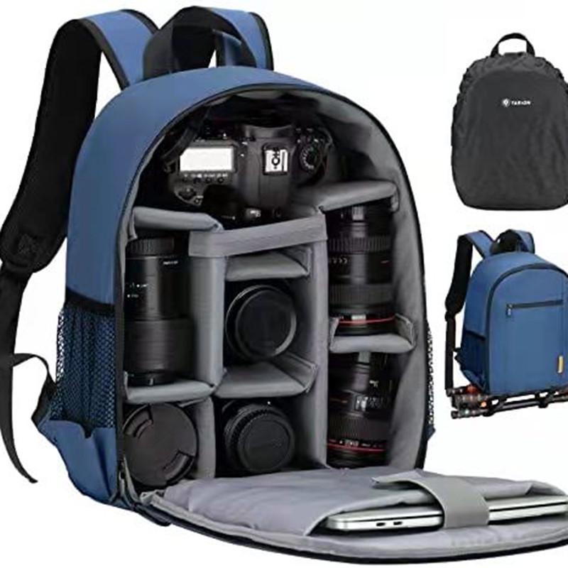 Waterproof Professional Camera Backpack with Rain Cover, Double Shoulder Design, and Laptop Compartment for Men and Women