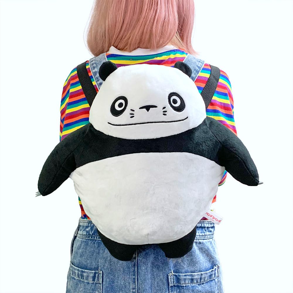 Official Panda and Kopanda Papanda Plush Backpack with Storage for Small Items (approx. 38cm)