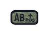 Patchion Blood Type AB "pos" Acu-foliage - Magnetic Backing - Embroidered Patch/Badge/Emblem