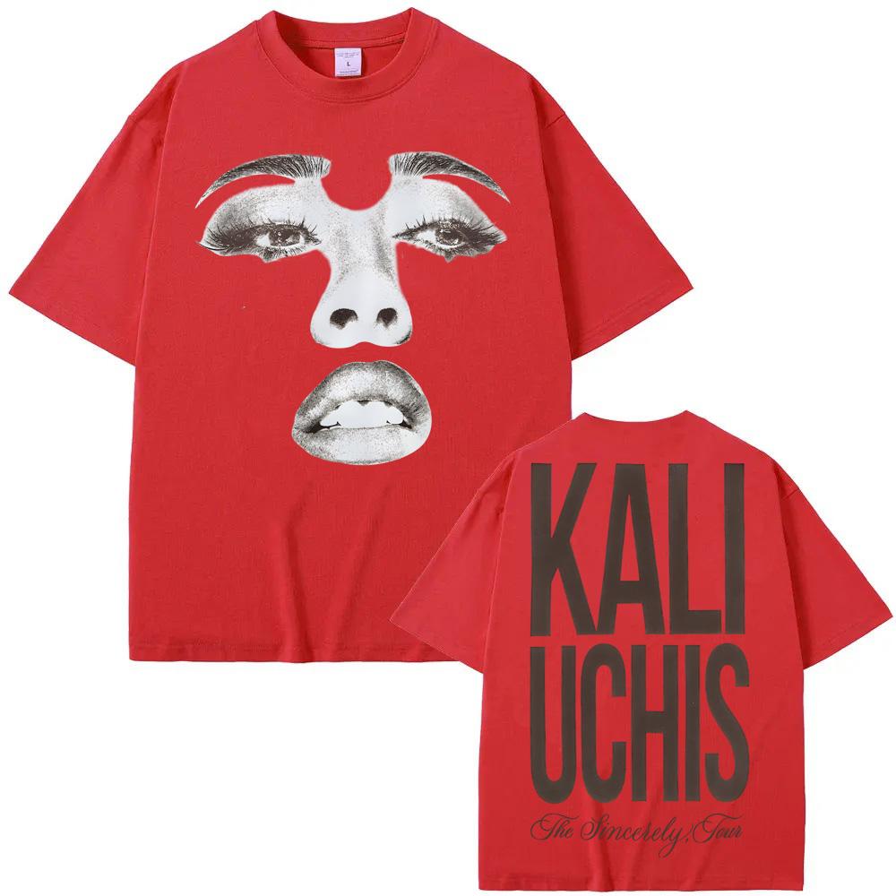 

Sincerely Tour Face TEE Kali Uchis Same As Official Website 2025 NEW 100% Cotton TOPS Vintage High Quality Summer Hip Hop Tshirt XXL красный