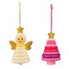 Yousheng DIY Button Christmas Ornament Kit Stacked Colorful Buttons Christmas Snowman/Santa/Angel/Tree Craft Making Set for Holiday Decor