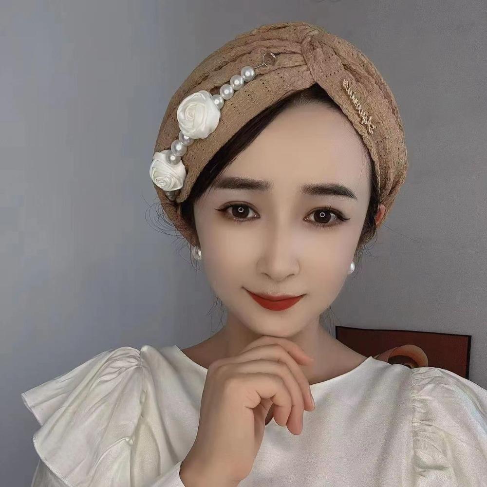 

Повязка-шапочка для седых волос, кружевная вышивка, повязка для волос, горячая распродажа, головной убор для женщин 4