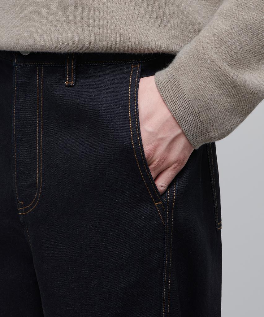 MUSINSA STANDARD Twist Semi-Balloon Denim Pants [Deep Indigo]