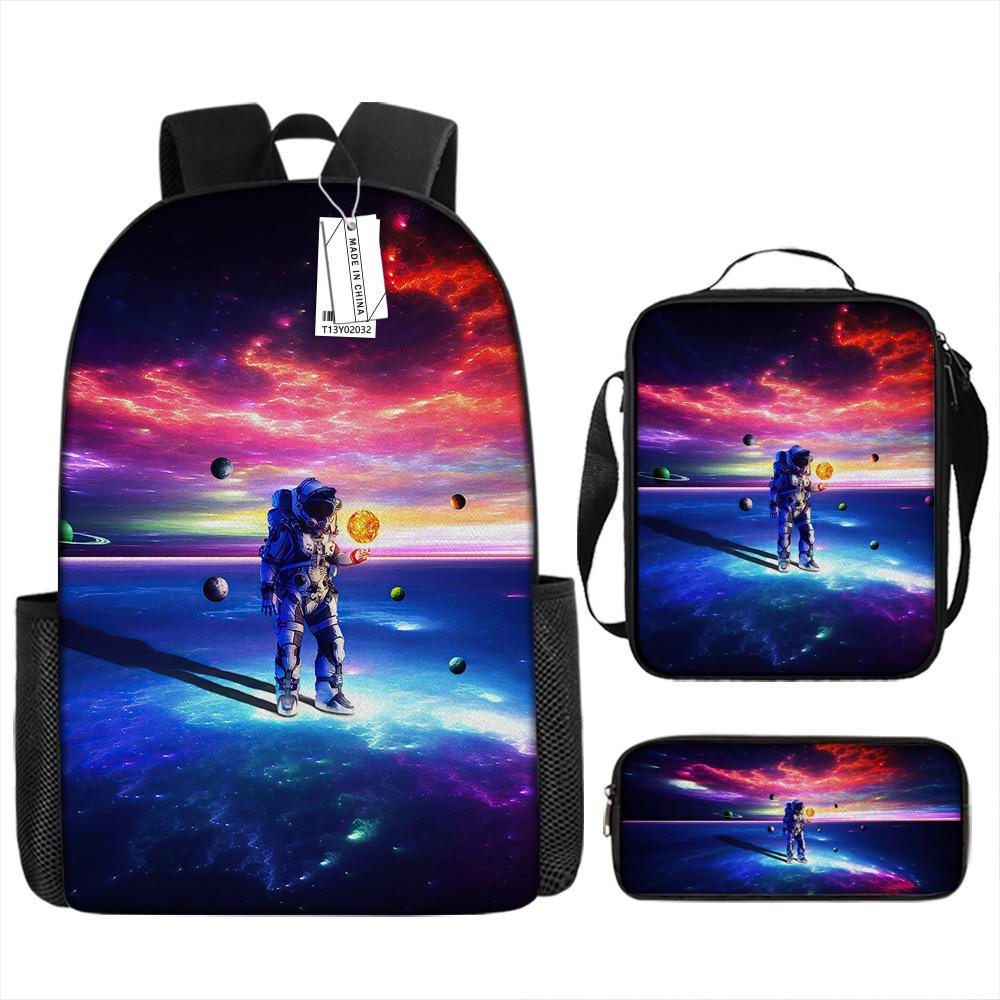 New astronaut schoolbag, boys, primary school students, grades 3 to 6, handsome and lightweight, junior high school students, backpack, large capacity