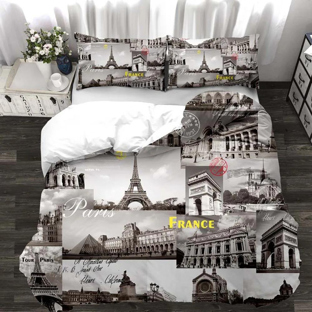 Bridges Modern Architecture 3d Duvet Cover Set King Queen Full Twin Size Bed Linen Set
