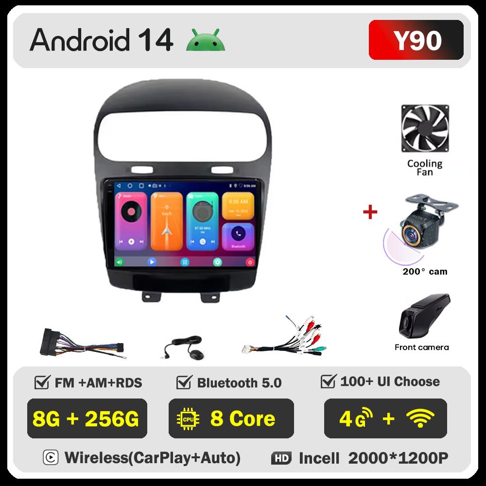 Car Android For Dodge Journey Fiat Leap 2012 -2020 Car Radio Video Stereo No 2din Touch Screen WIFI DVD Bluetooth 5G Automotive