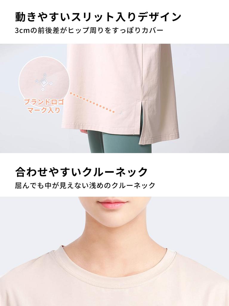 Loopa Essential Long for Training and Light Size M L/S T-Shirt, Women's, Sleeve, Quick-Drying, Cool-To-the-Touch, Sports, Gray,