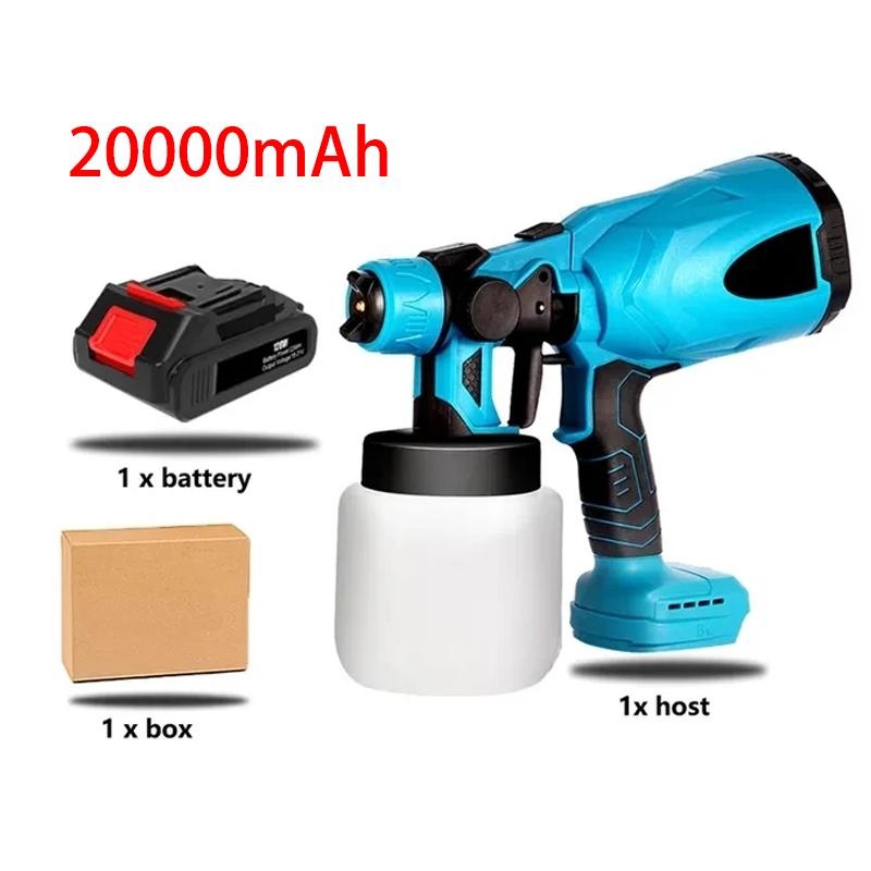 

Краскораспылитель Аккумуляторный электрический распылитель 1000 мл Мощный аккумуляторный распылитель краски HVLP Авто Мебель Стальное покрытие Аэрограф для батареи Makita 18 В EU plug