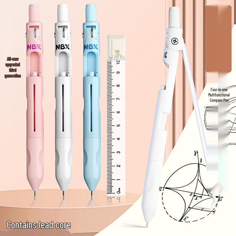 

NBX Compass Pen-Type Multifunctional Drawing Set for Primary Students Compass - Blue - Single