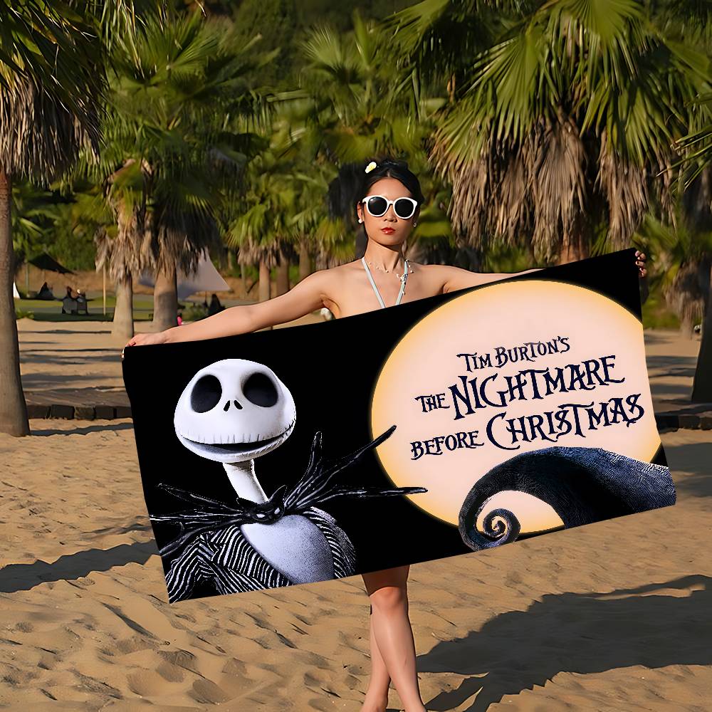 Anime The N-Nightmare B-Before C-Christmas Microfiber Blanket Drying Beach Towels Oversized Super Absorbent Pool Towel Blanket