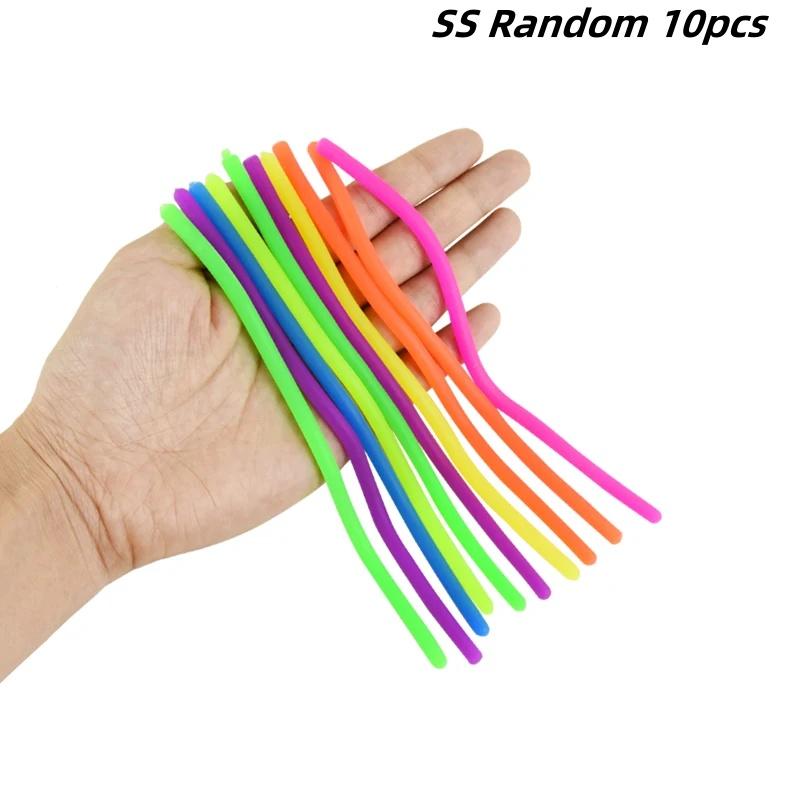 10PCS Noodle Pack Stretchy Strings Fidget Toys Silent Fidget Toys Relieve Stress Adult Anxiety Stress Autistic ADD ADHD Autism