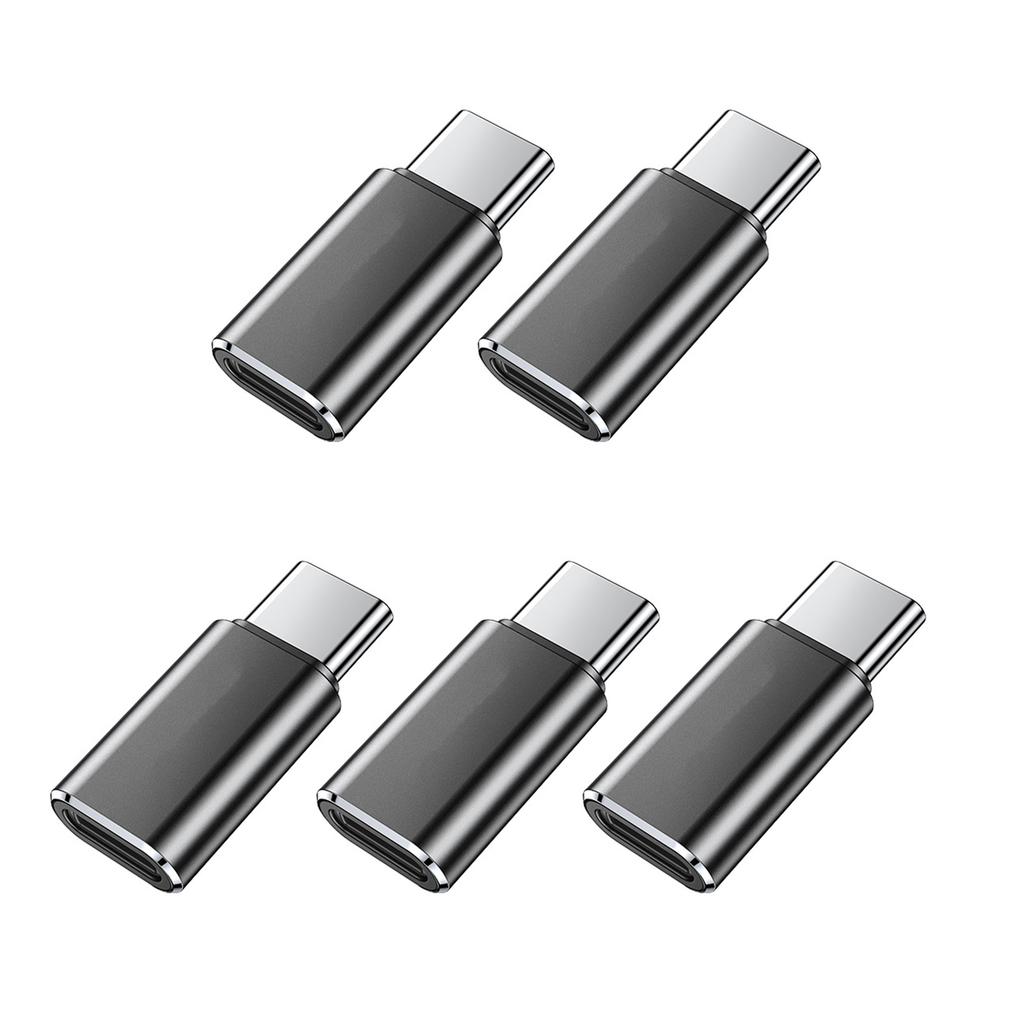 5Pieces USB C Adapter for Phone 15/16 Tablets Pad Switches Enables Charging and Data Transfer Aluminum