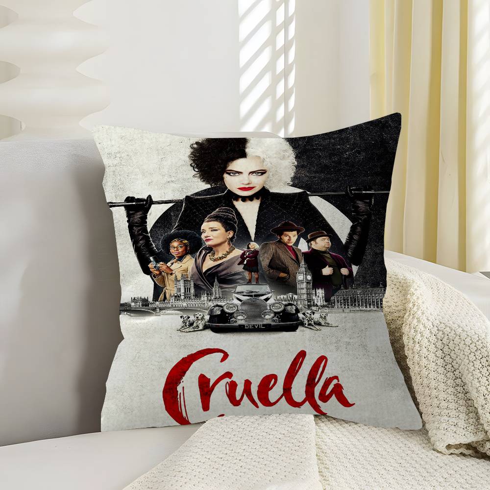 Movie C-Cruella Pillow Cover Design Cushion Cover Decor Holiday Decorati