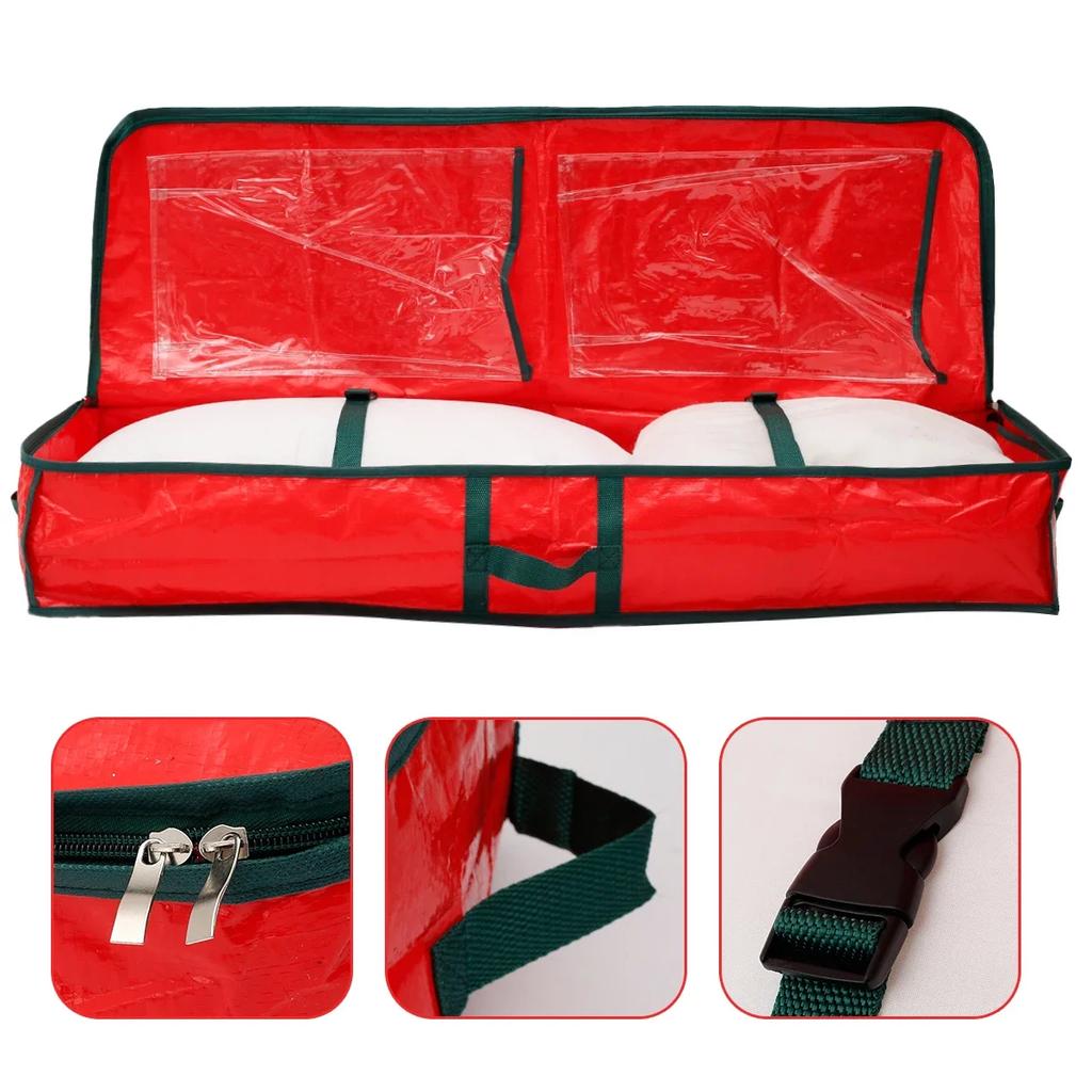 Christmas Wrapping Paper Storage Bag Large Capacity Waterproof Gift Wrap Paper Organizer Multi-purpose Home Underbed Storage Box