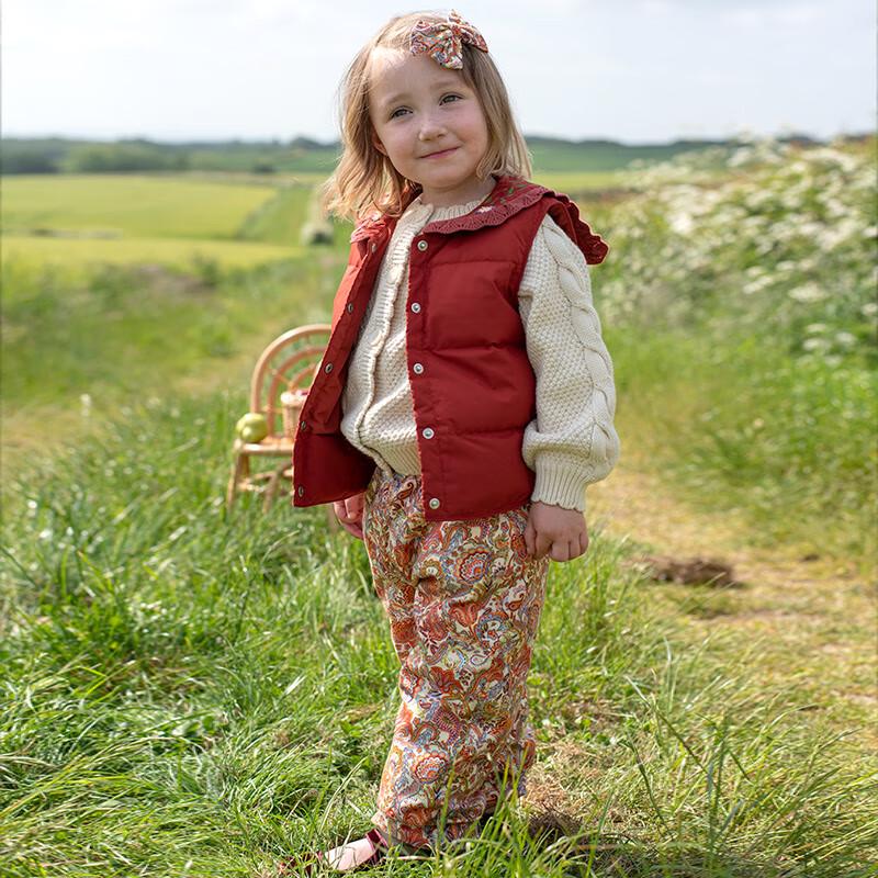 Happyology Girls  Embroidered Duck Down Vest 2Y