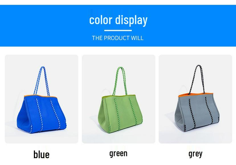 EVA Waterproof Women's Shoulder Tote Bag - Thick Diving Material for Beach & Outdoor Use