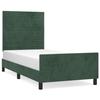 VidaXL Bed Frame with Headboard Dark Green 80x200 Cm Velvet3125785