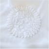 Round Lace Placemats Set of 6 Flower Doilies Embroidered Table Mat Cup Mat Vase Mat (White Flower)