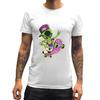 Skateboarding Gift for Alien Skater Fans Men Women White Gray Multicolor T Shirt