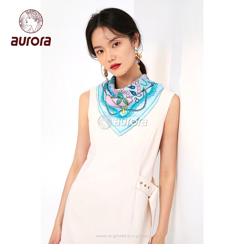 AuroraZ Silk Scarf & Brooch Set
