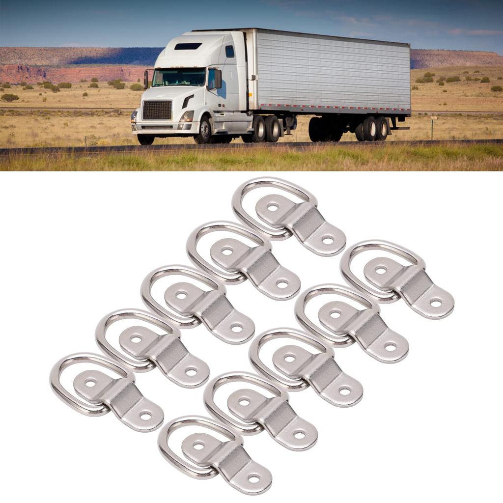 Set of 10 D-Ring Tie Downs, KIMISS Iron Tie Down Anchors Multi-functional High Strength