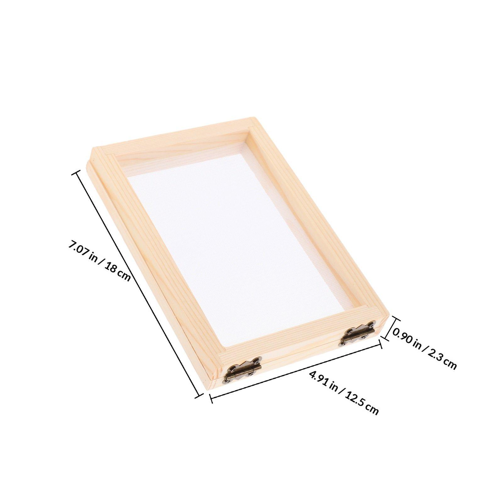 

Рамка для изготовления бумаги своими руками с деревянной формой и многоразовой сеткой для детских творческих экспериментов Экологичный обучающий инструмент