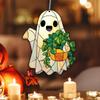 Halloween Ghost Stained Glass Ghost Decor 2D Cute Spooky Pendant Sun Catcher For Window Decor Indoor Outdoor Holiday Crafts