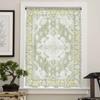 Geometric Ethnic Oriental Vintage Sage Green Sheer Curtains for Kids Bedroom Living Room Voile Window Curtains Tulle Drapes