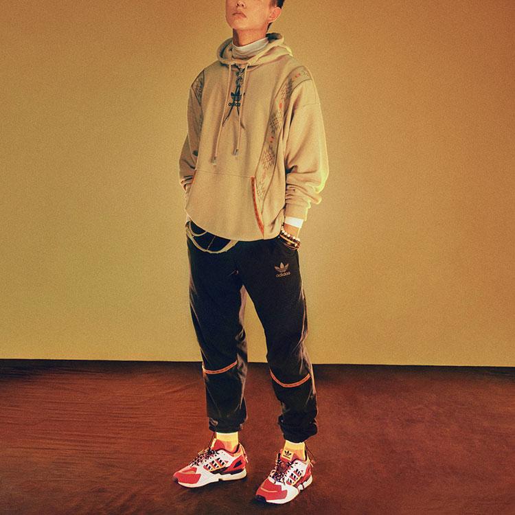 Adidas Originals Trefoil Stripe Casual Sport Hoodie Pullover Men Hoodie Khaki GV0915