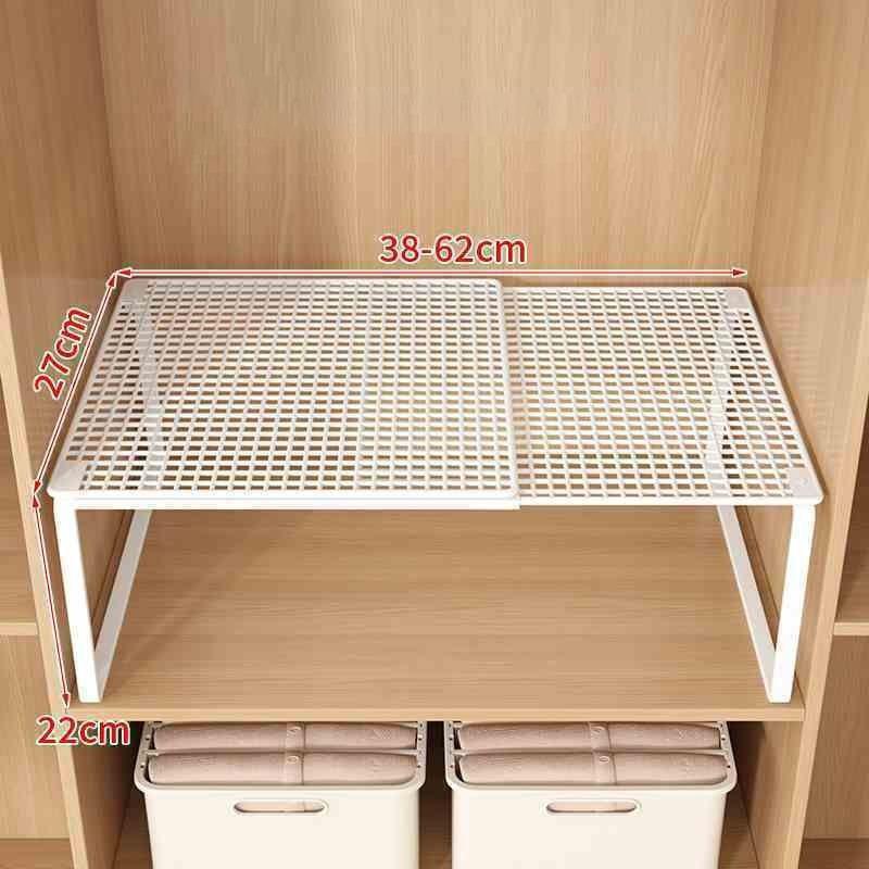 Stackable Telescopic Closet Shelf Retractable Expandable Wardrobe Divider Board Adjustable Layered Partition Cabinet Organizer