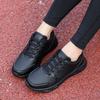 Shoes black waterproof and non-slip women's sports and leisure shoes spring and autumn mother leather women's shoes