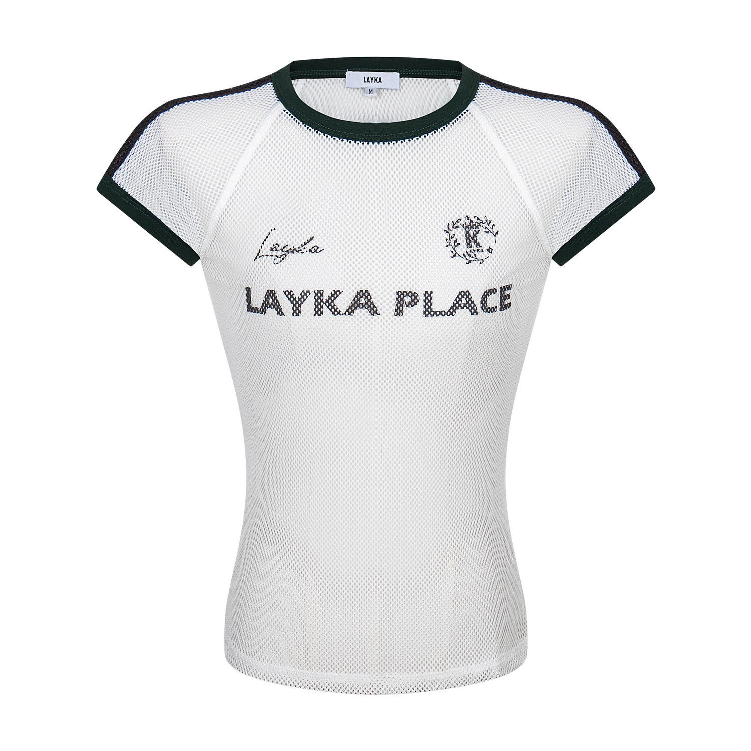 

UNBDNS Summer Slim Fit Mesh Short Sleeve T-Shirt for Women Small белый