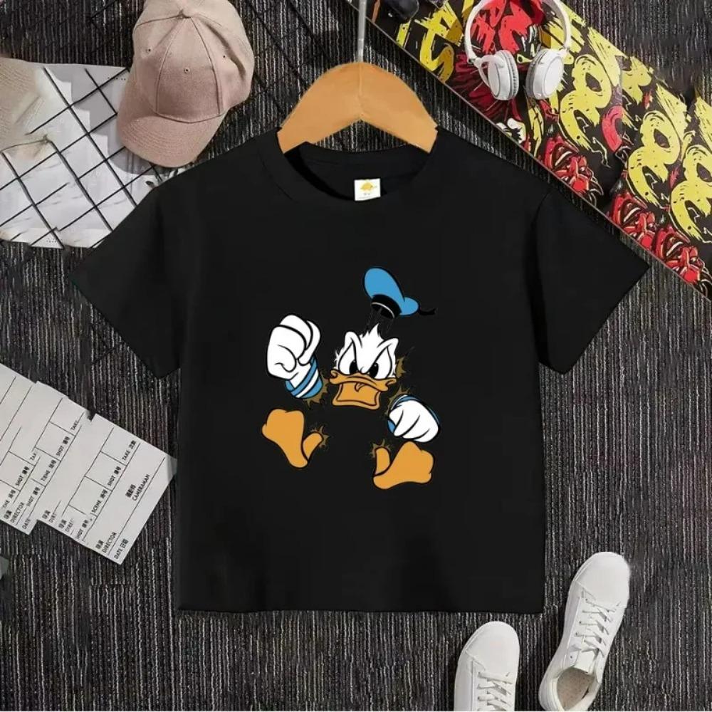 2026 New Edition - Disney Classic Character Donald Duck Printed Children's Pure Cotton Round-neck Loose and Soft Cool T-shirt