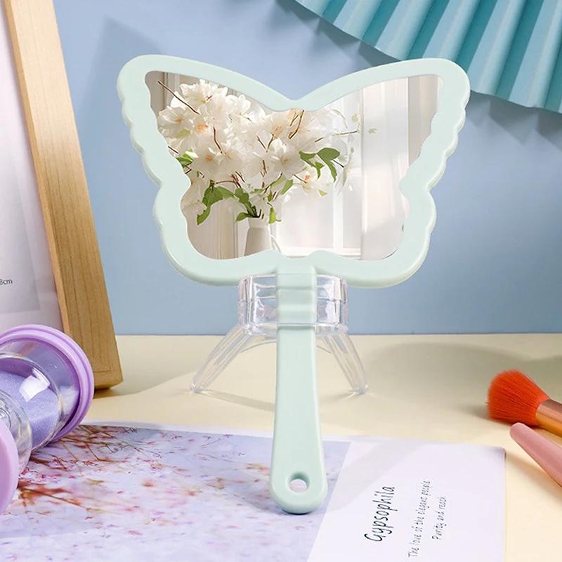 1PCS Portable Butterfly Shaped Makeup Mirror Handheld Mirror Eyelash Extension Mirrors Salon Mirrors Makeup