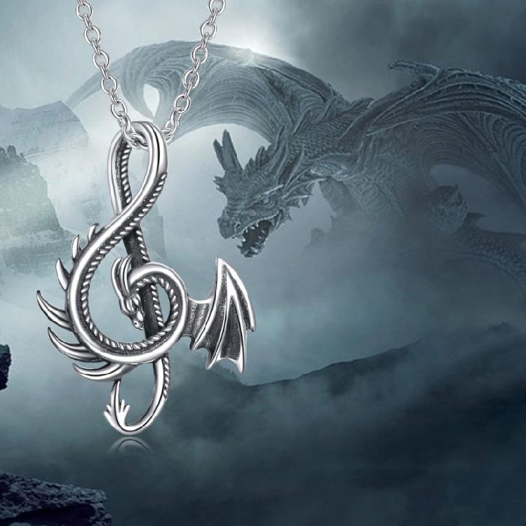 Alloy Pendant Necklaces Dragon Pendant Necklaces Dragon Shaped Alloy Material