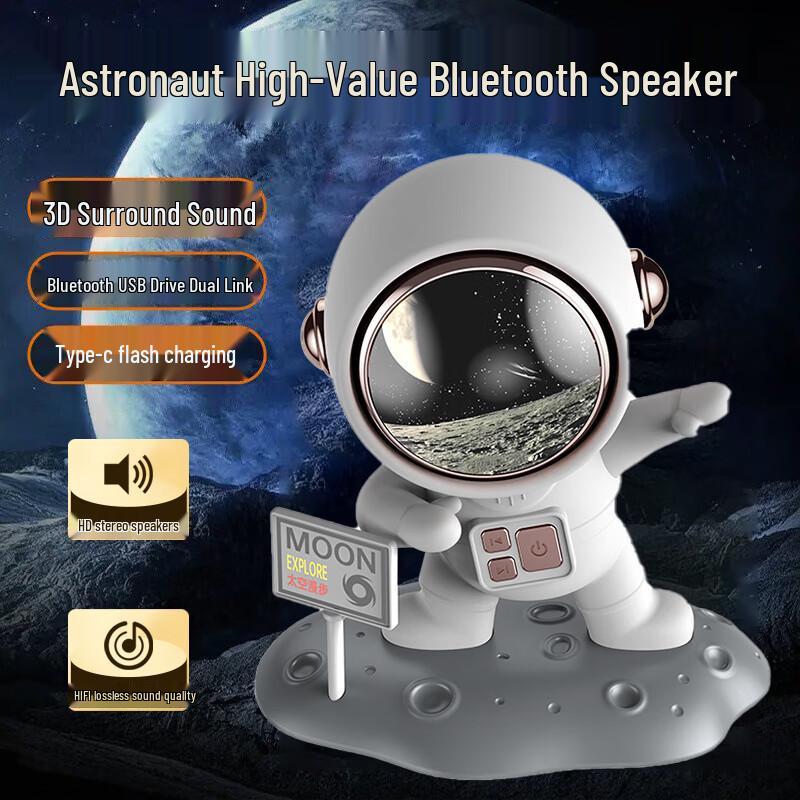 High-Value Astronaut Bluetooth Speaker: Desktop Decoration Valentine's Gift for Boyfriend