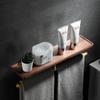 Solid Wood Bathroom Towel Rack Shelving Rack Wall Hanging Storage Hanging Rack Dresser Storage Rack Bathroom Brushed Gold