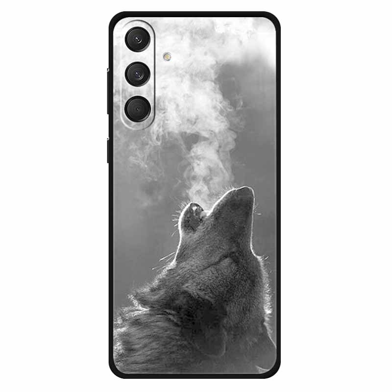 For Samsung M55 5G Case Soft Silicone Lovely Cat Fashion Phone Cover For Samsung Galaxy M55 Cases Bumper on for GalaxyM55 Lion