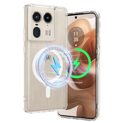 Pro Motorola Edge 50 Ultra 5G/Moto X50 Ultra 5G Pouzdro na telefon TPU+Akryl Magnetický kryt na telefon Kompatibilní s MagSafe