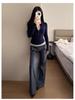 Women's Slim Fit Faux Cashmere Henley Top - Autumn/Winter Long Sleeve