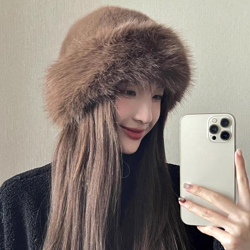 Zimní čepice Dámská čepice Fox Teplý a západní styl Zahušťovací Módní baret Ochrana uší Studená čepice