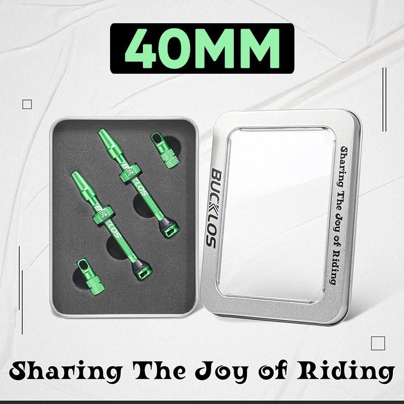 BUCKLOS 40/44/55/60/65/80/100mm Tubeless Valves Bike Aluminum Alloy Presta Nipples Removable Core Air Valve for Road MTB Bicycle 7