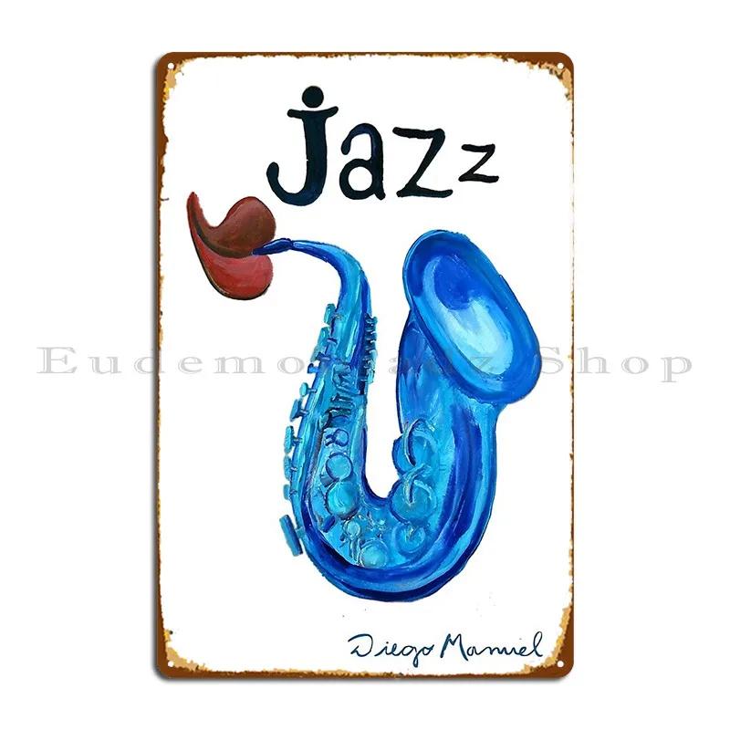 Jazz Metal Sign Vintage Character Bar Cave Wall Decor Wall Plaque Tin Sign Poster 20x30cm(7.8x11.8inch)