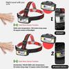 Sensor LED Headlamp Portable Red COB Camping Fishing Headlight USB Rechargeable Hat Helmet Head Flashlight Outdoor 18650 Lantern