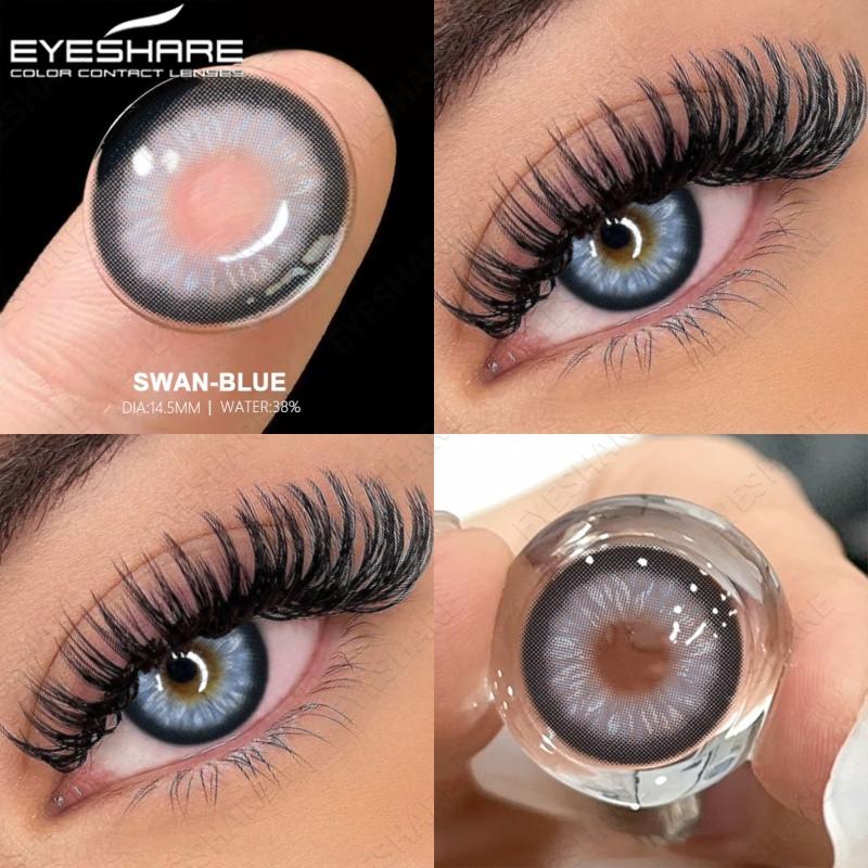 EYESHARE 1 Pair PATTAYA Brown Contact Lenses for Eyes 14.2mm Natural Lenses Yearly Use Cosmetics Pupil